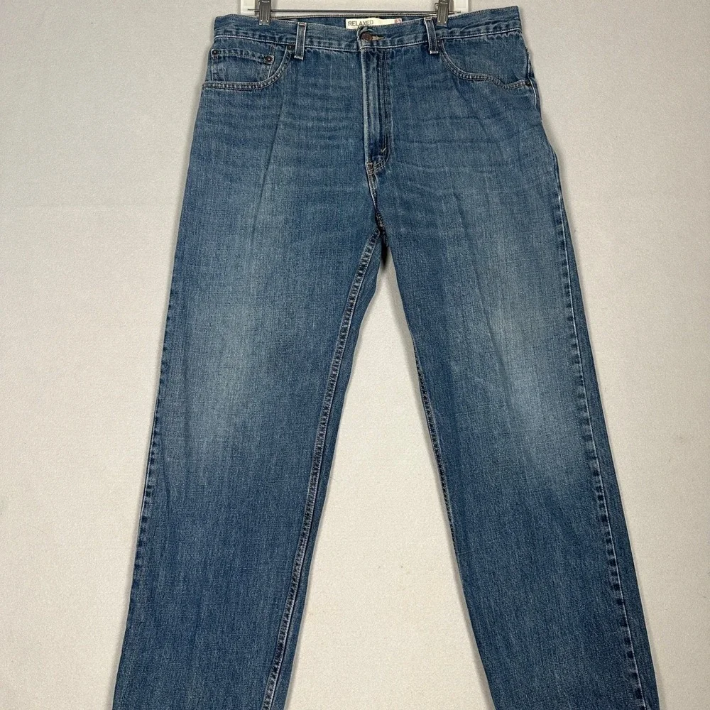 Levis 559 Jeans Mens 36X32 Blue Relaxed Straight Distressed 5-Pocket Denim Pants
